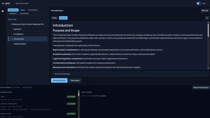 LACE product preview